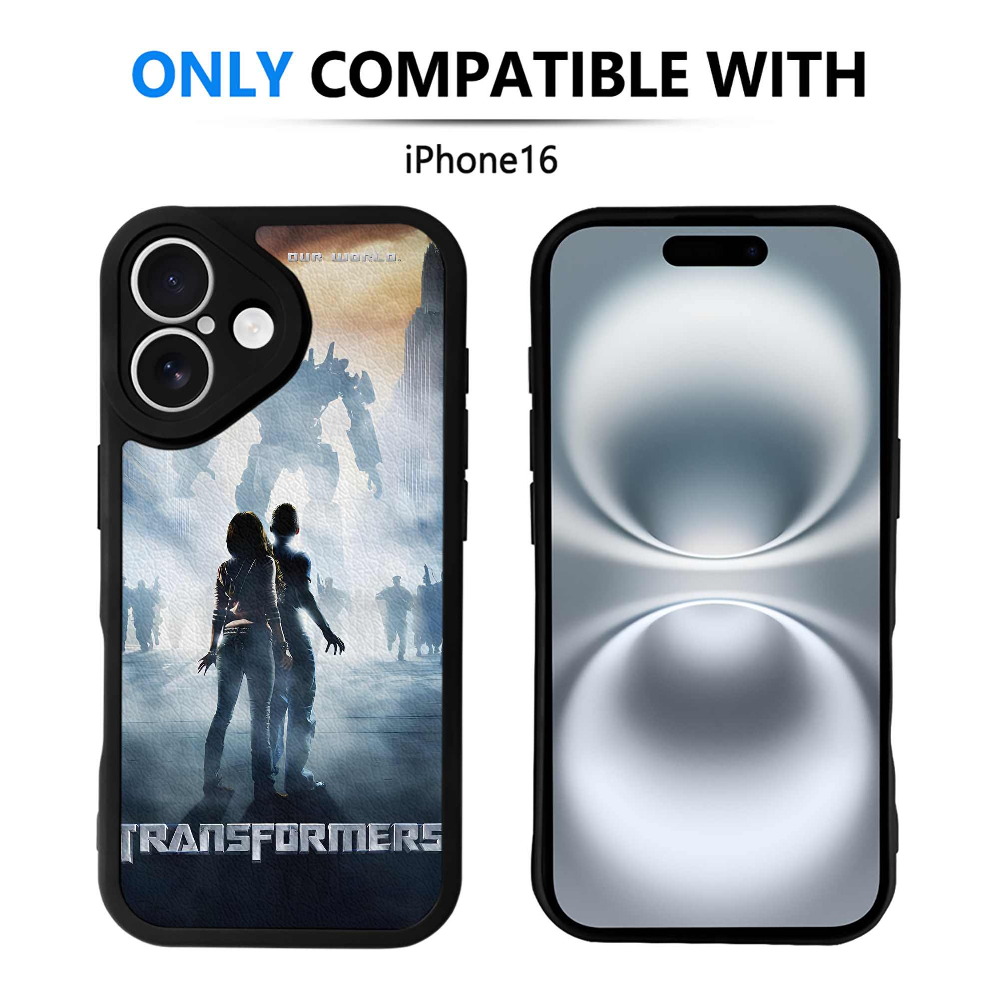 （画像用） Transformers トランスフォーマー 【iPhone 16シリーズ対応】シリコンスマホケース（レザー調） 材質：シリコン